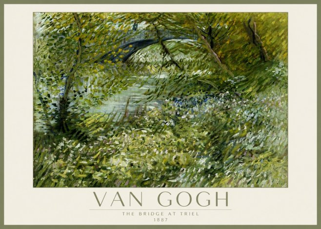 Van Gogh The Bridge at Triel No2 - Poszter