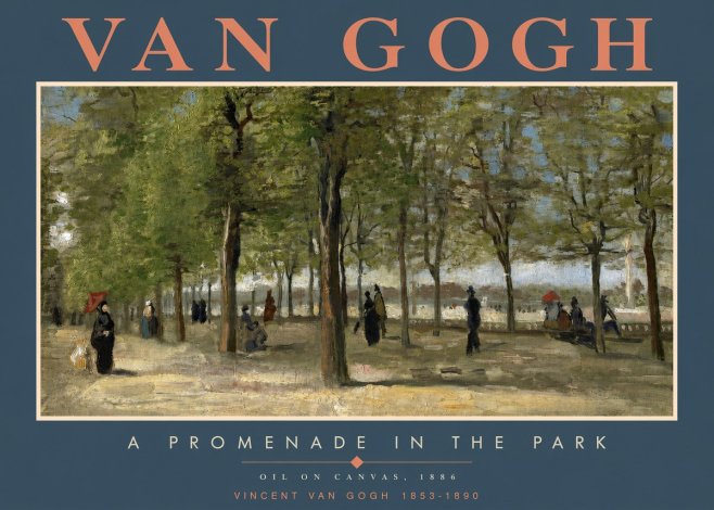 Van Gogh A Promenade in the Park No2 - Poszter