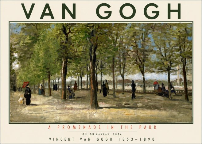 Van Gogh A Promenade in the Park No4 - Poszter