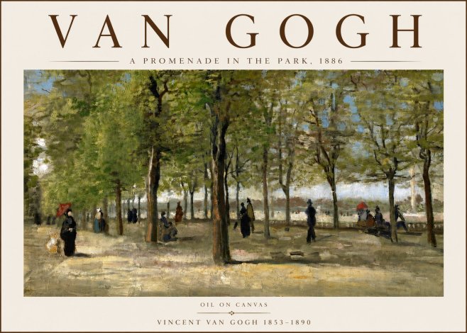 Van Gogh A Promenade in the Park No6 - Poszter