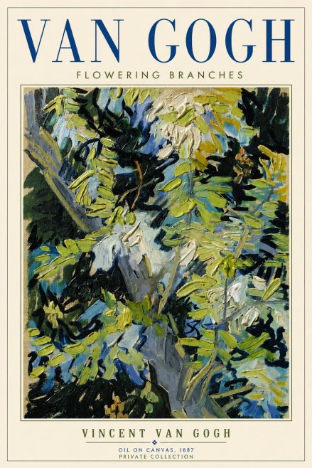 Van Gogh Flowering Branches No4 - Poszter