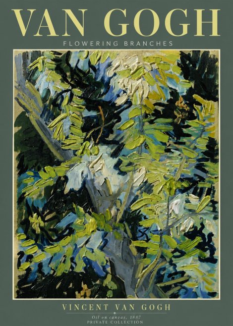 Van Gogh Flowering Branches No5 - Poszter