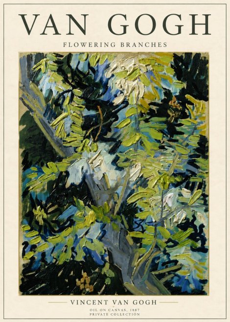 Van Gogh Flowering Branches No6 - Poszter