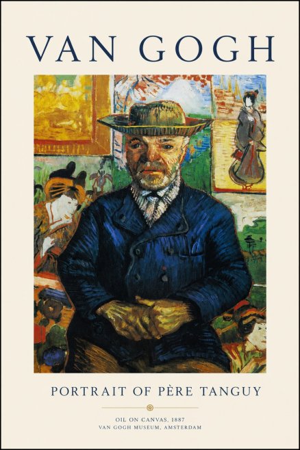 Van Gogh Portrait of Père Tanguy II No1 - Poszter