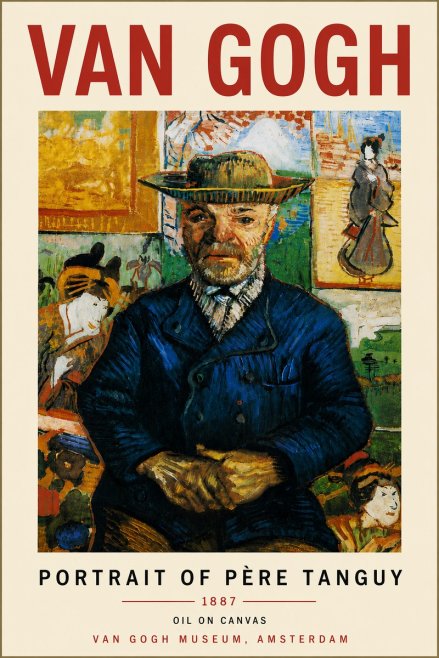 Van Gogh Portrait of Père Tanguy II No6 - Poszter