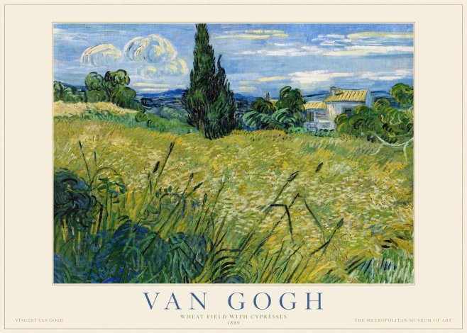 Van Gogh Wheat Field with Cypresses No1 - Poszter