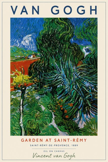 Van Gogh Garden at Saint-rémy No2 - Poszter