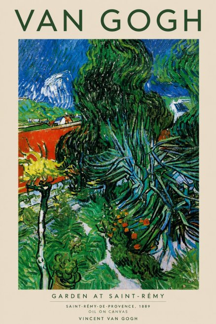 Van Gogh Garden at Saint-rémy No3 - Poszter