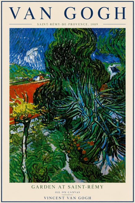 Van Gogh Garden at Saint-rémy No6 - Poszter