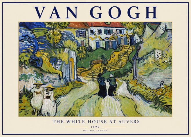 Van Gogh The White House at Auvers No3 - Poszter