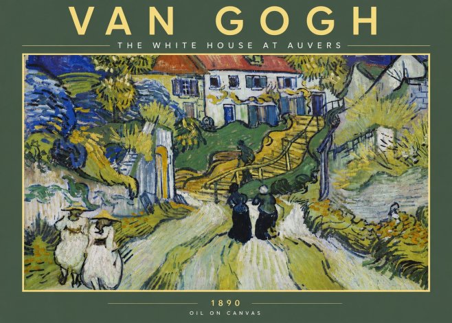 Van Gogh The White House at Auvers No4 - Poszter
