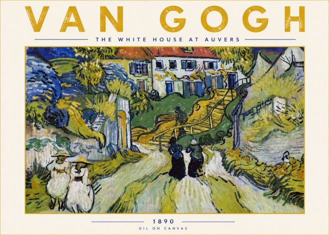 Van Gogh The White House at Auvers No6 - Poszter