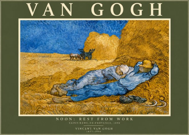 Van Gogh Noon: Rest from Work No6 - Poszter