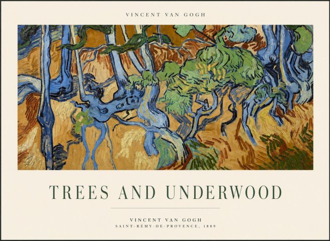 Van Gogh Trees and Underwood No1 - Poszter