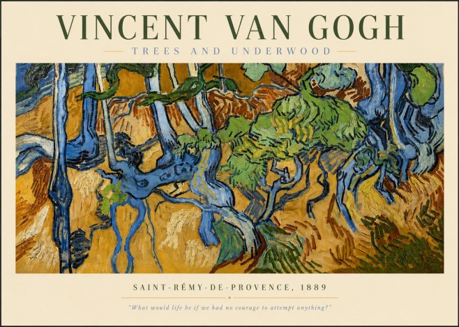 Van Gogh Trees and Underwood No5 - Poszter