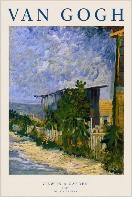 Van Gogh View in a Garden No1 - Poszter