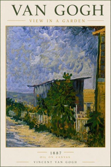 Van Gogh View in a Garden No4 - Poszter