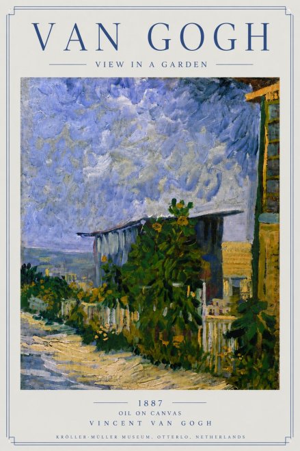 Van Gogh View in a Garden No6 - Poszter