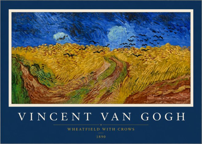 Van Gogh Wheatfield with Crows No3 - Poszter