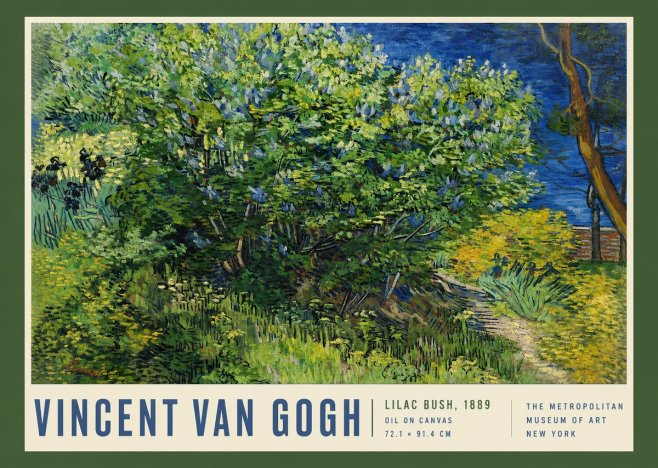 Van Gogh Lilac Bush No2 - Poszter