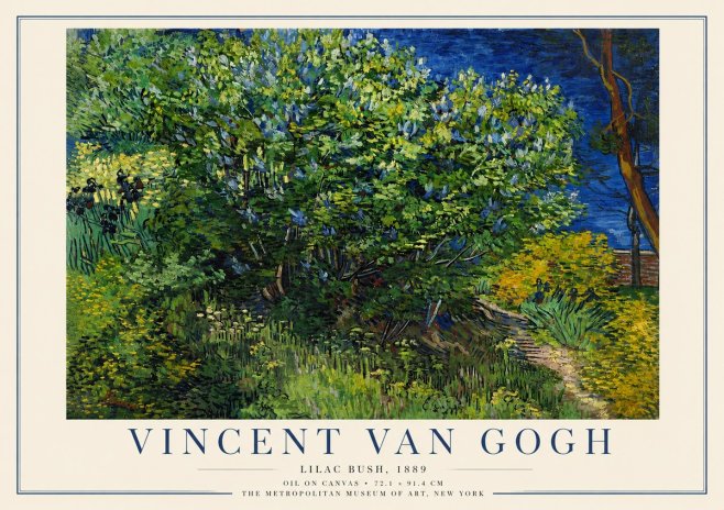 Van Gogh Lilac Bush No3 - Poszter