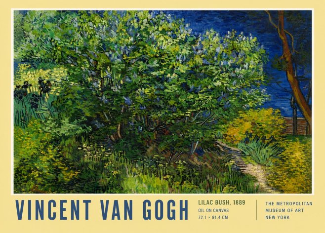 Van Gogh Lilac Bush No4 - Poszter
