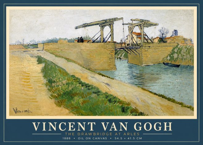 Van Gogh The Drawbridge at Arles II No6 - Poszter