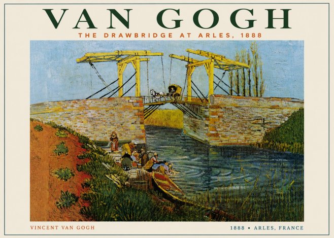 Van Gogh The Drawbridge at Arles III No4 - Poszter