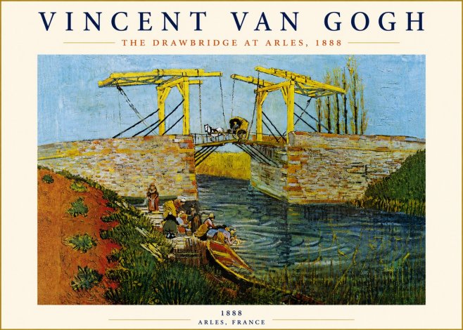 Van Gogh The Drawbridge at Arles III No5 - Poszter