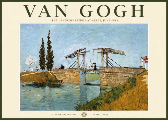 Van Gogh The Langlois Bridge at Arles No3 - Poszter