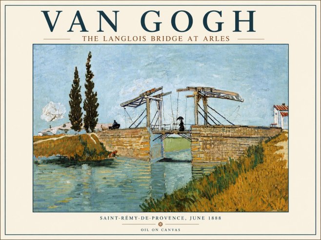 Van Gogh The Langlois Bridge at Arles No5 - Poszter