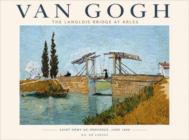 Van Gogh The Langlois Bridge at Arles No6 - Poszter