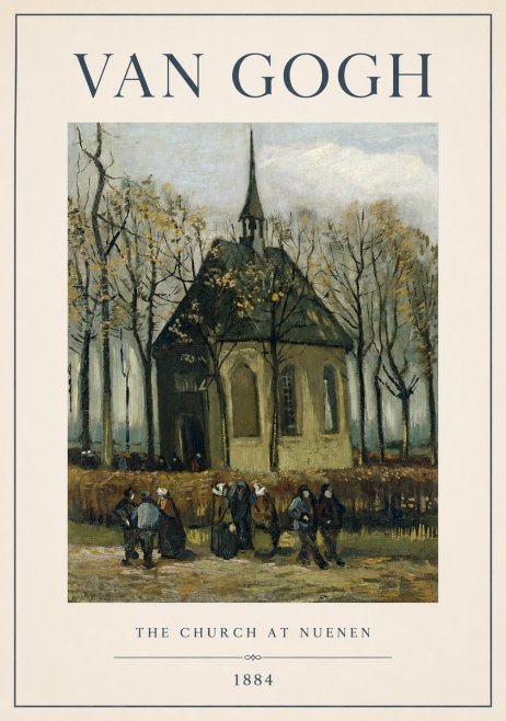 Van Gogh The Church at Nuenen No1 - Poszter