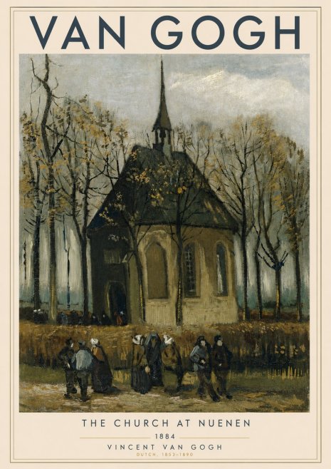 Van Gogh The Church at Nuenen No3 - Poszter