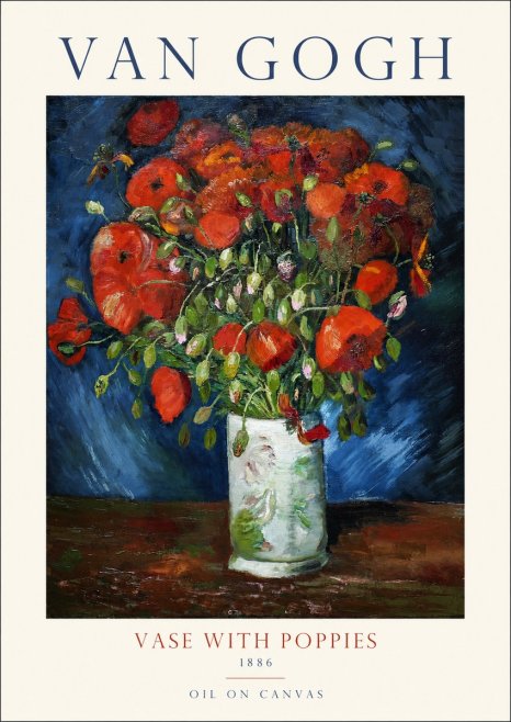 Van Gogh Vase with Poppies No1 - Poszter