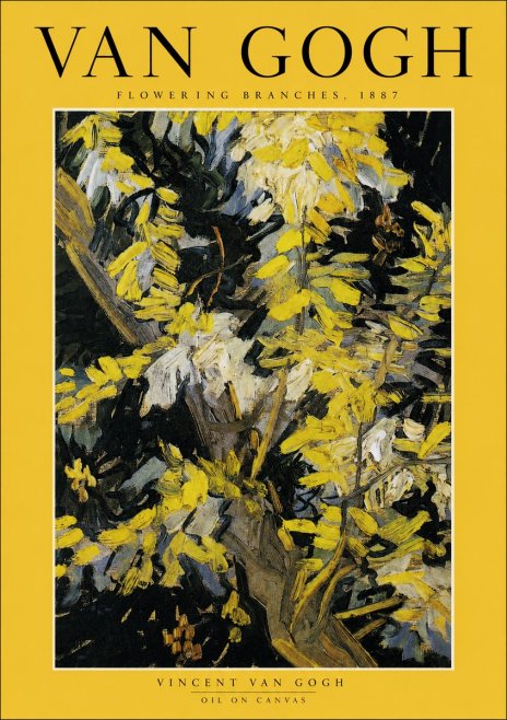 Van Gogh Flowering Branches, 1887 No2 - Poszter