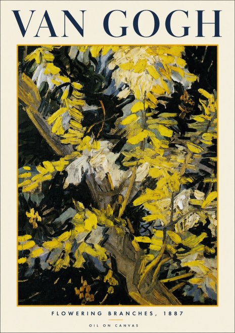 Van Gogh Flowering Branches, 1887 No3 - Poszter