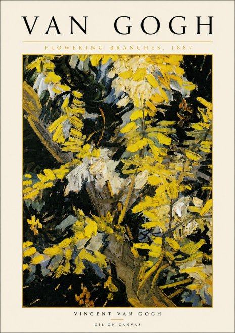 Van Gogh Flowering Branches, 1887 No5 - Poszter