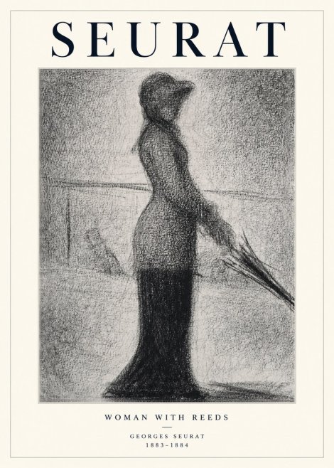 Seurat Woman with Reeds No1 - Poszter