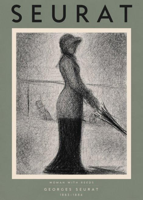 Seurat Woman with Reeds No4 - Poszter