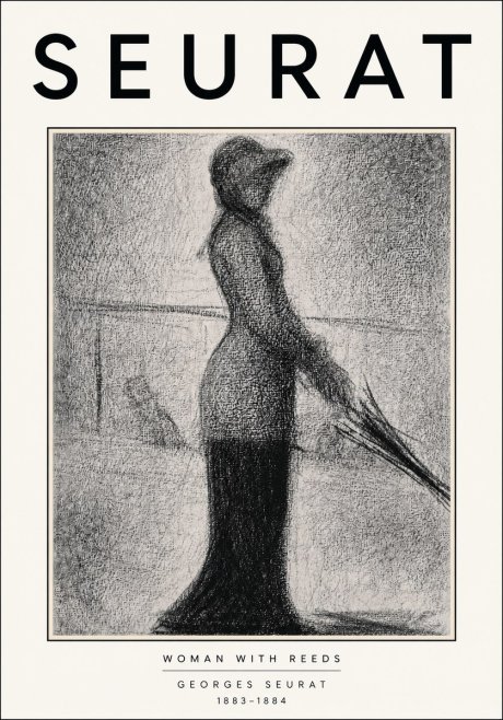 Seurat Woman with Reeds No5 - Poszter