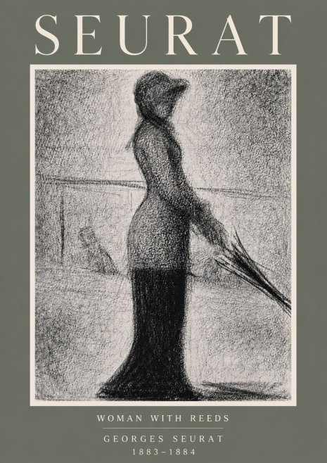 Seurat Woman with Reeds No6 - Poszter