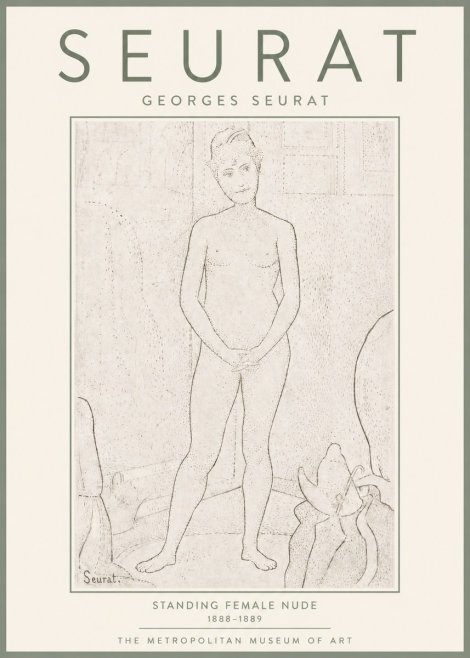 Seurat Standing Female Nude No4 - Poszter