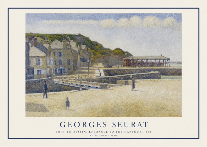 Seurat Port-en-bessin, Entrance to the Harbour, 1888 No1 - Poszter