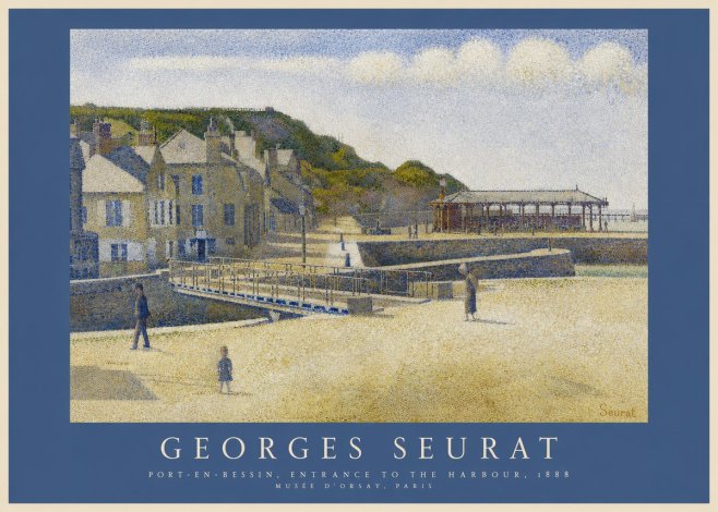 Seurat Port-en-bessin, Entrance to the Harbour, 1888 No2 - Poszter