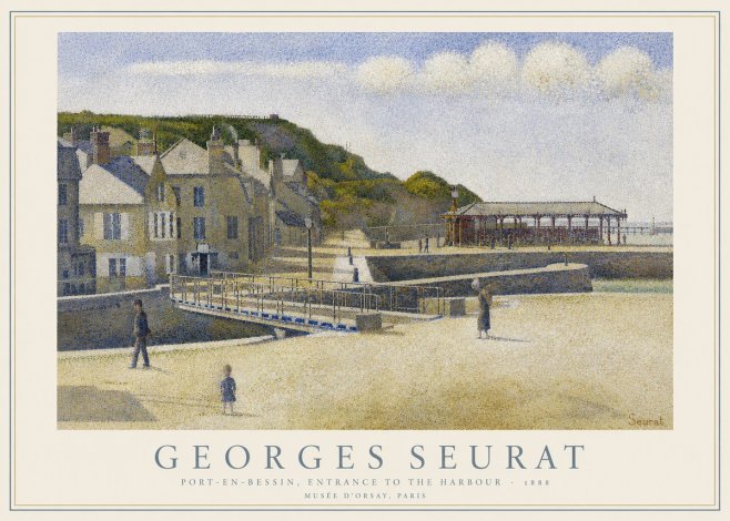 Seurat Port-en-bessin, Entrance to the Harbour, 1888 No3 - Poszter