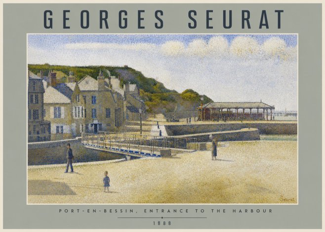 Seurat Port-en-bessin, Entrance to the Harbour, 1888 No4 - Poszter