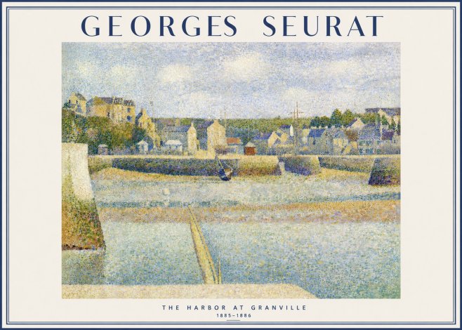 Seurat The Harbor at Granville No3 - Poszter