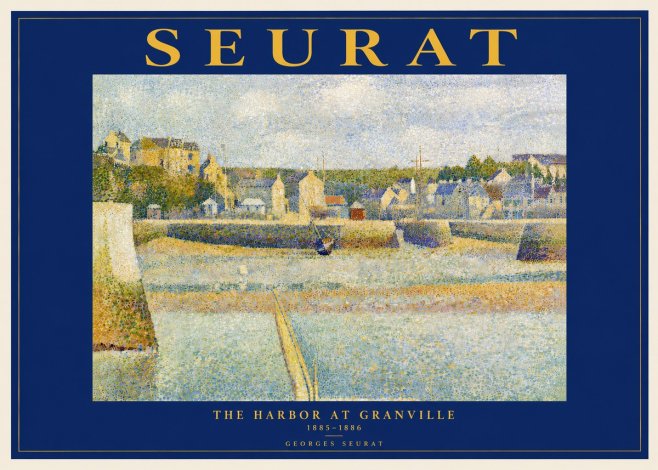 Seurat The Harbor at Granville No4 - Poszter