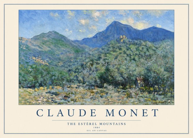 Monet The Estérel Mountains No3 - Poszter
